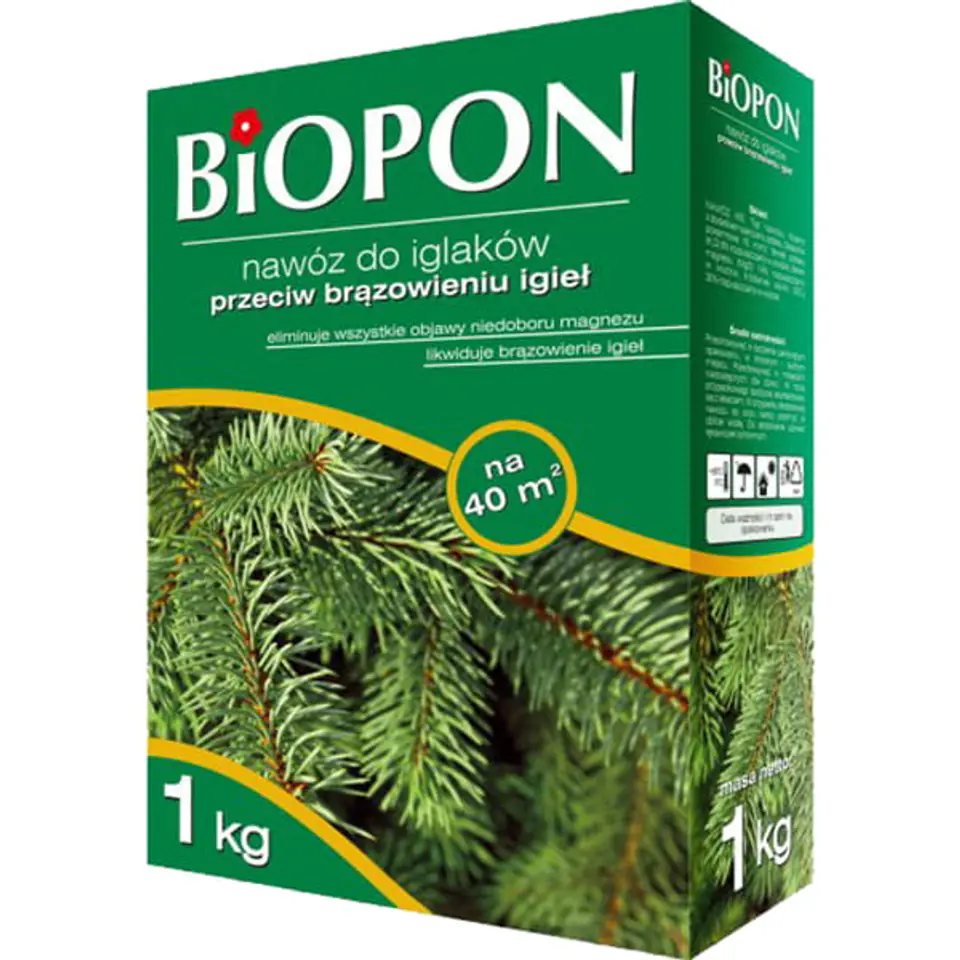 Nawóz Biopon do iglaków przeciw brązowieniu