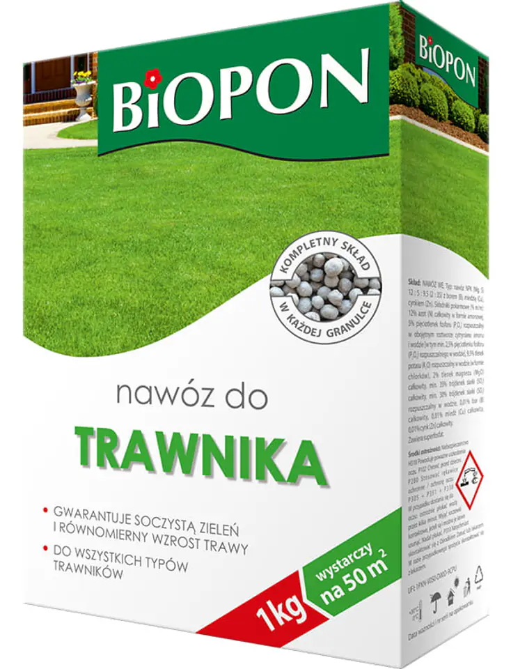 Nawóz do trawy Biopon granulat 1kg