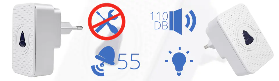 WiFi doorbell Spacetronik SL-DB13W without batteries