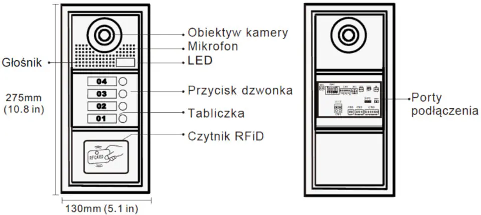 Wideodomofon jednorodzinny Spacetronik SPD-DS901