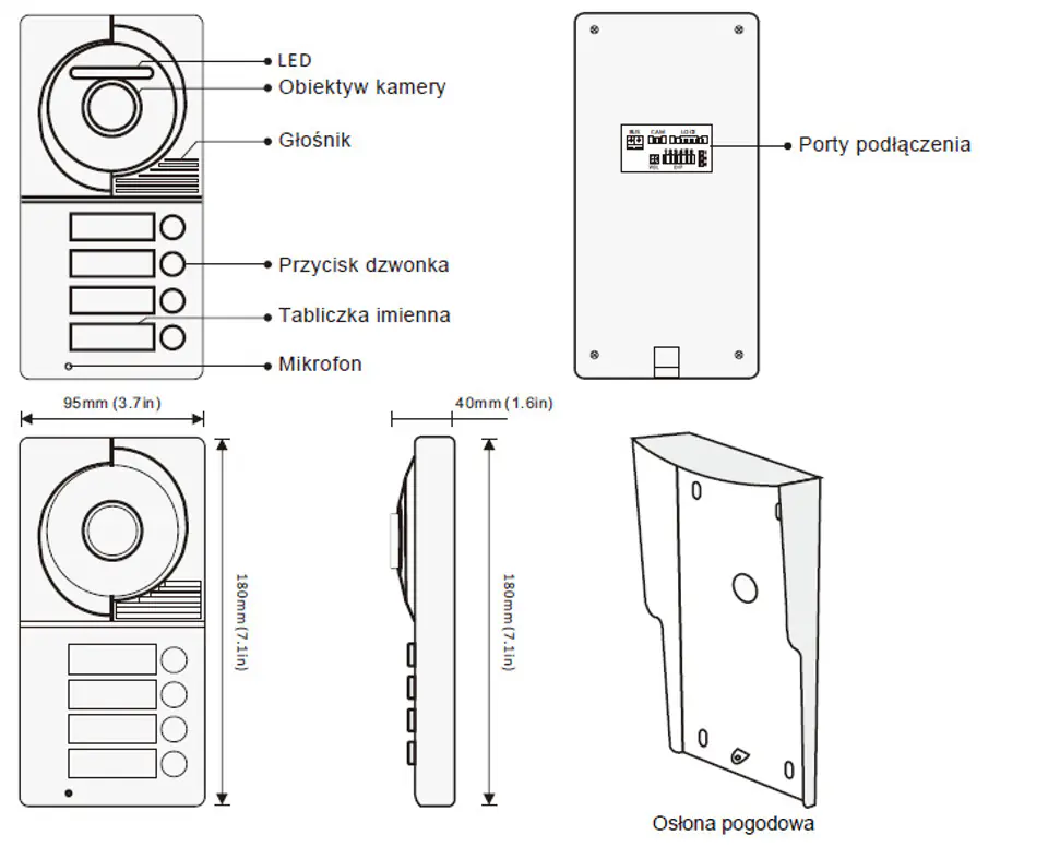 Single-family video intercom Spacetronik SPD-DS701