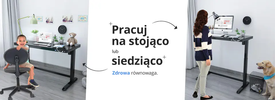 Regulacja wysokości, pracuj na stojąco lub siedząco