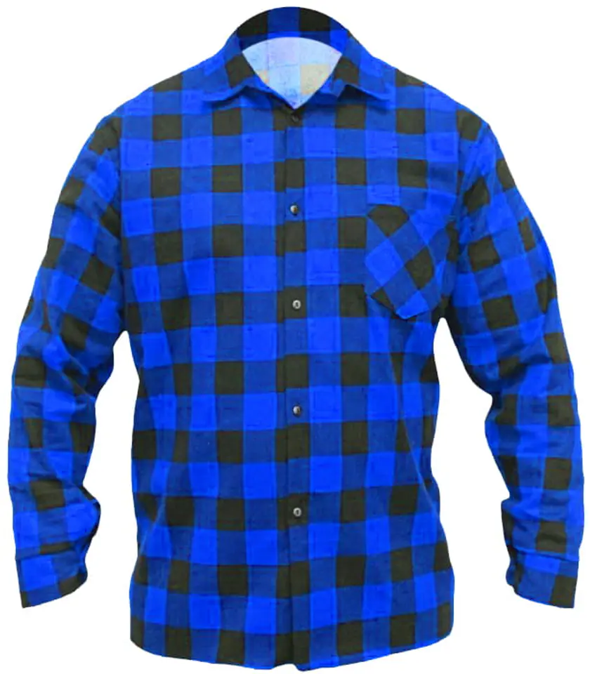 Koszula flanelowa niebieska w kratę Dedra BH51F2