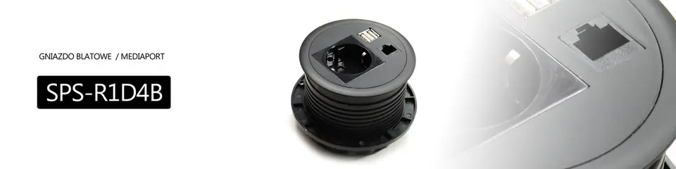 Round table top socket Spacetronik SPS-R1D4B