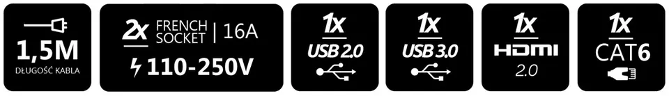 Media port SPS-S26B czarny