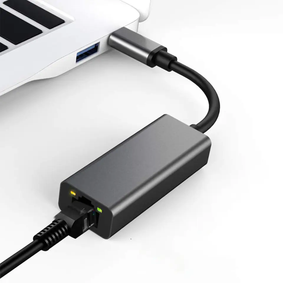 Adapter USB-C na gniazdo RJ45 SPU-A04 czarny