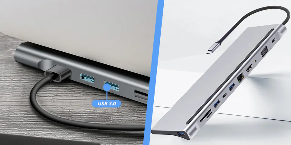 Multiport SPU-M02 USB-C HDMI VGA RJ45 USB 3.0 SD