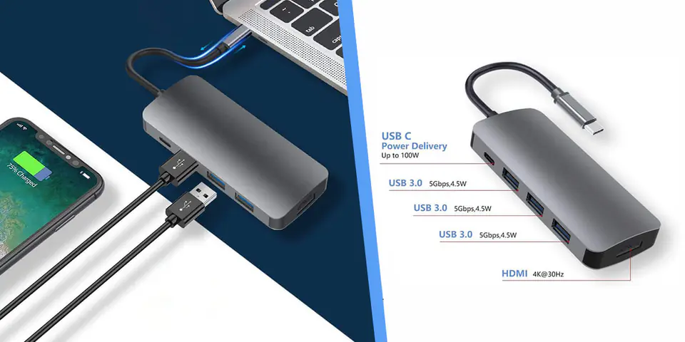 Multiport SPU-M12 USB-C HDMI USB 3.0 SPU-M12