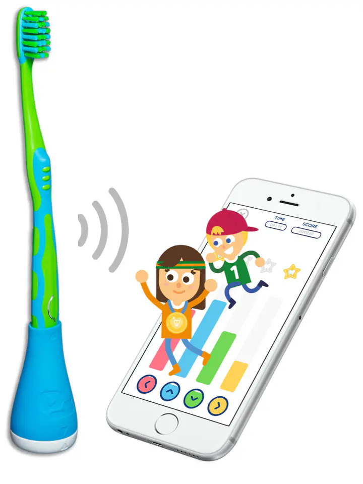 Playbrush SMART cap with toothbrush Green