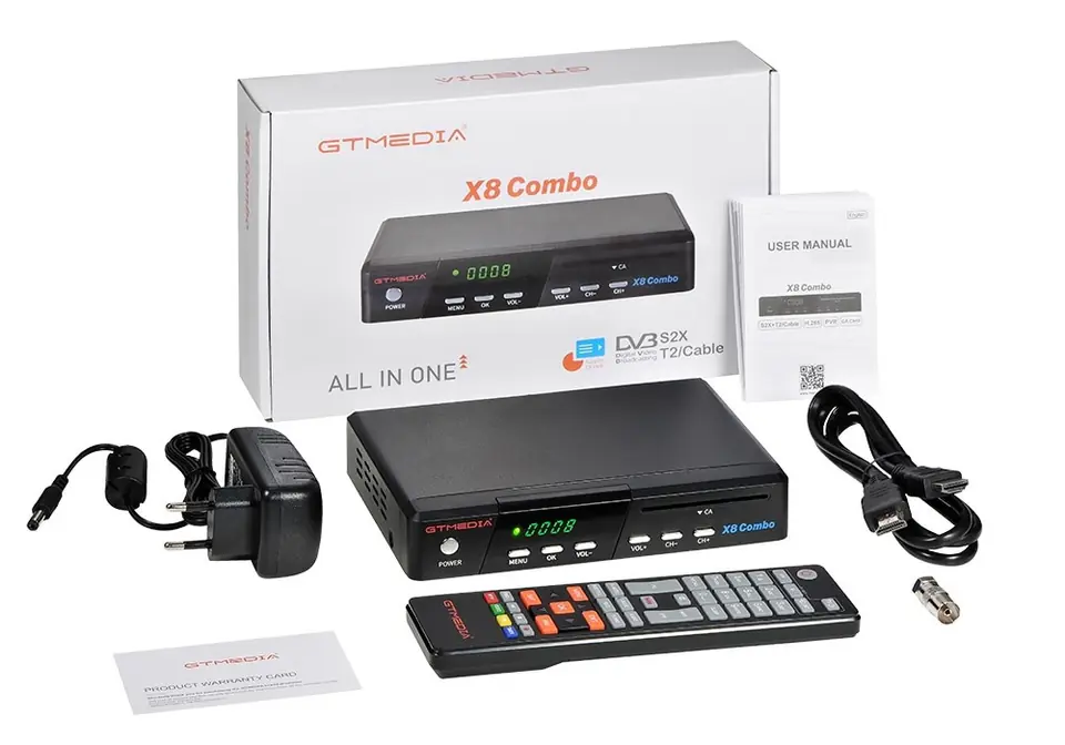 Tuner GTMedia X8 Combo DVB-S2/S2X/T2/C WiFi