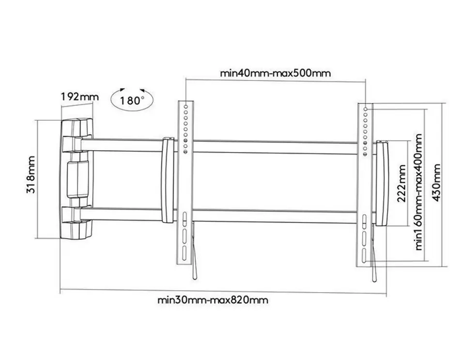 Uchwyt TV EasyFlip M 26"-42" Goobay