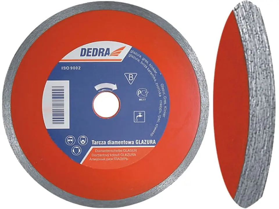Tarcza diamentowa ciągła do glazury. Zdjęcie poglądowe