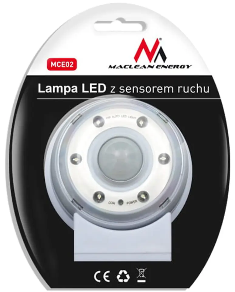 Lampa LED z sensorem ruchu Maclean Energy MCE02