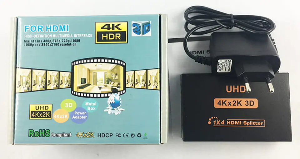 Rozgałęźnik HDMI 1x4 aktywny