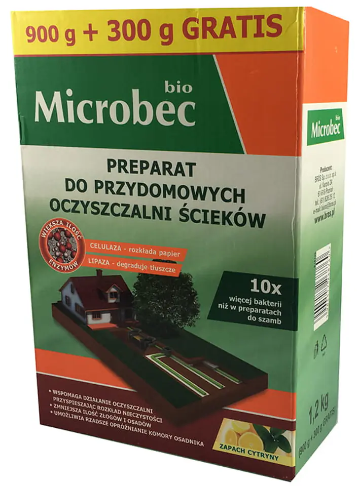 Microbec BIO do przydomowych oczyszczalni ścieków 1,2kg
