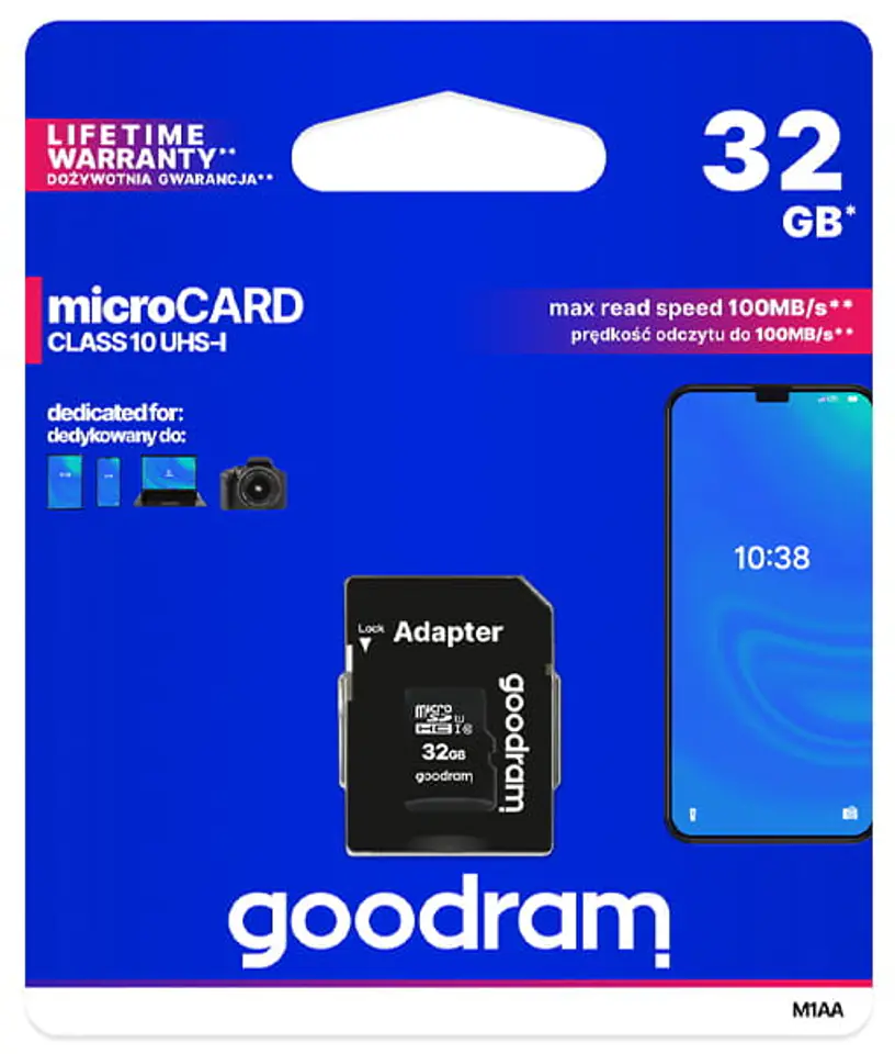 Karta pamięci microSD 32GB UHS-I Goodram M1AA