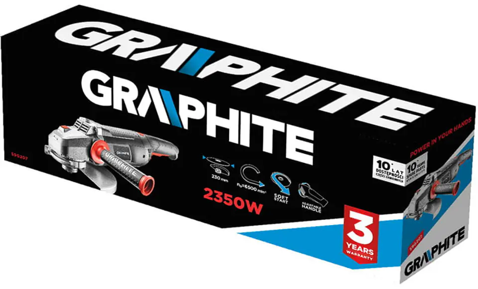 Szlifierka kątowa Graphite o mocy 2350W