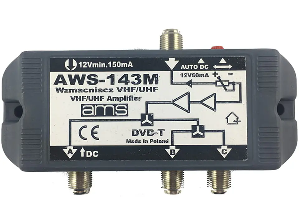 Wzmacniacz antenowy wewnętrzny AWS-143M