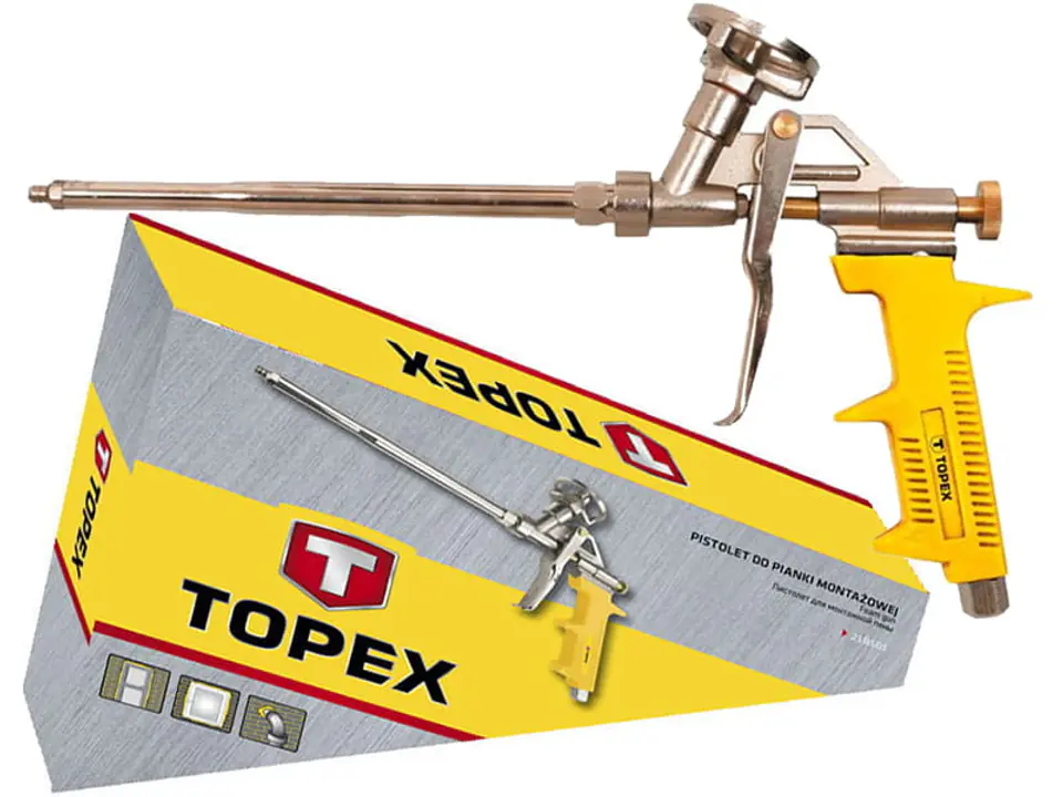 Pistolet do pianki montażowej Topex w opakowaniu