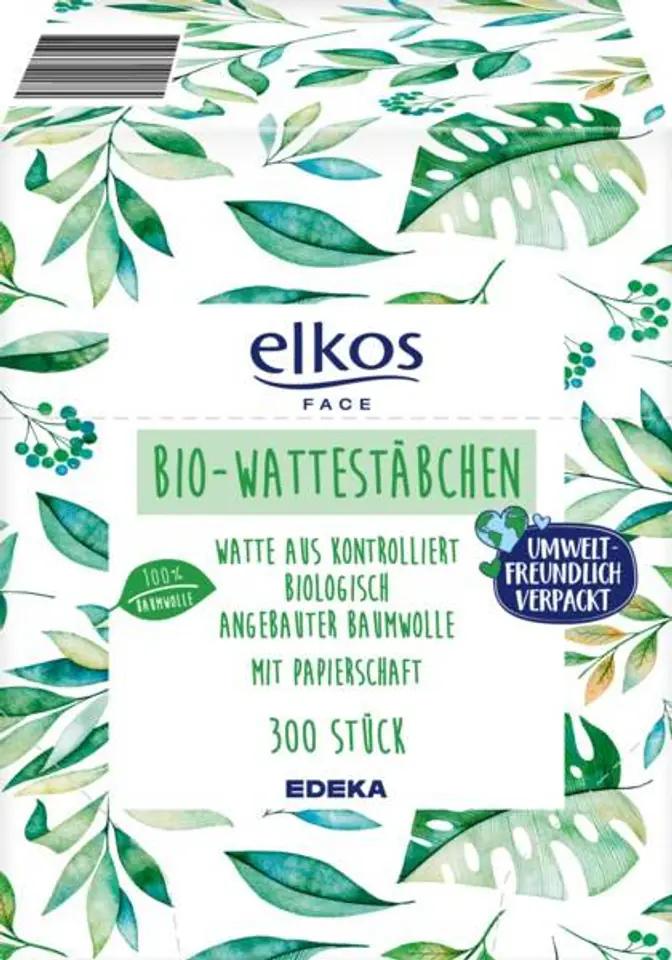 Elkos Sticks of Organic Cotton 300 pcs.