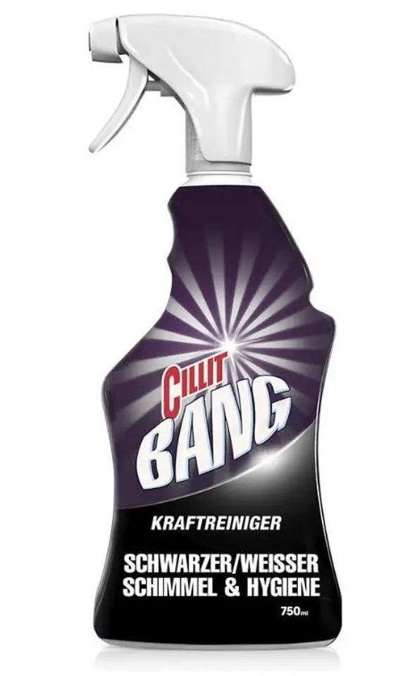 Bottles of Cillit Bang cleaning products, produced by Reckitt