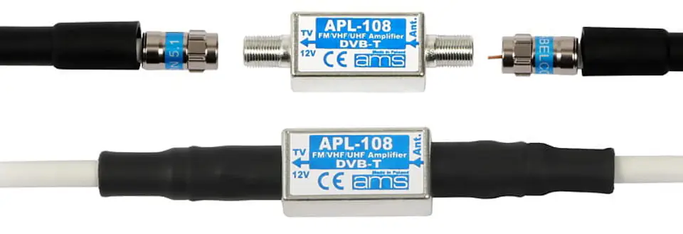 Wzmacniacz antenowy APL-108 przelotowy