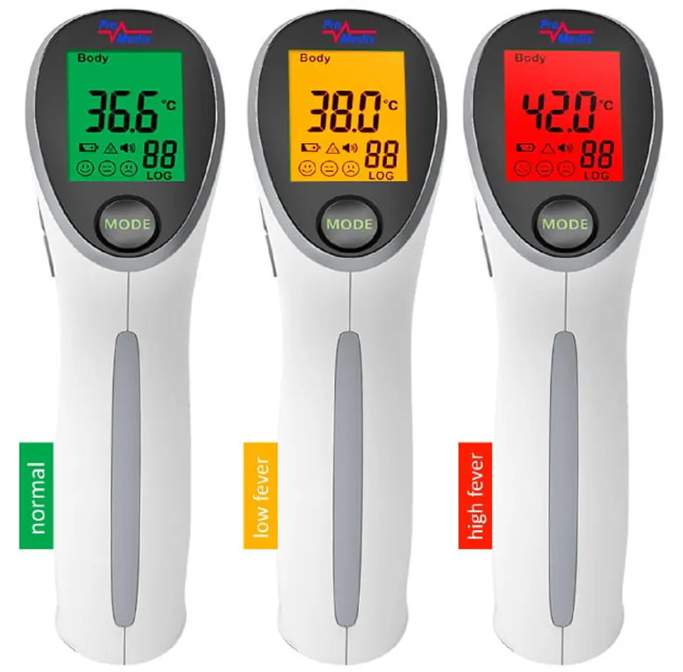 Termometr bezdotykowy Promedix PR-960 ze zmienną barwą