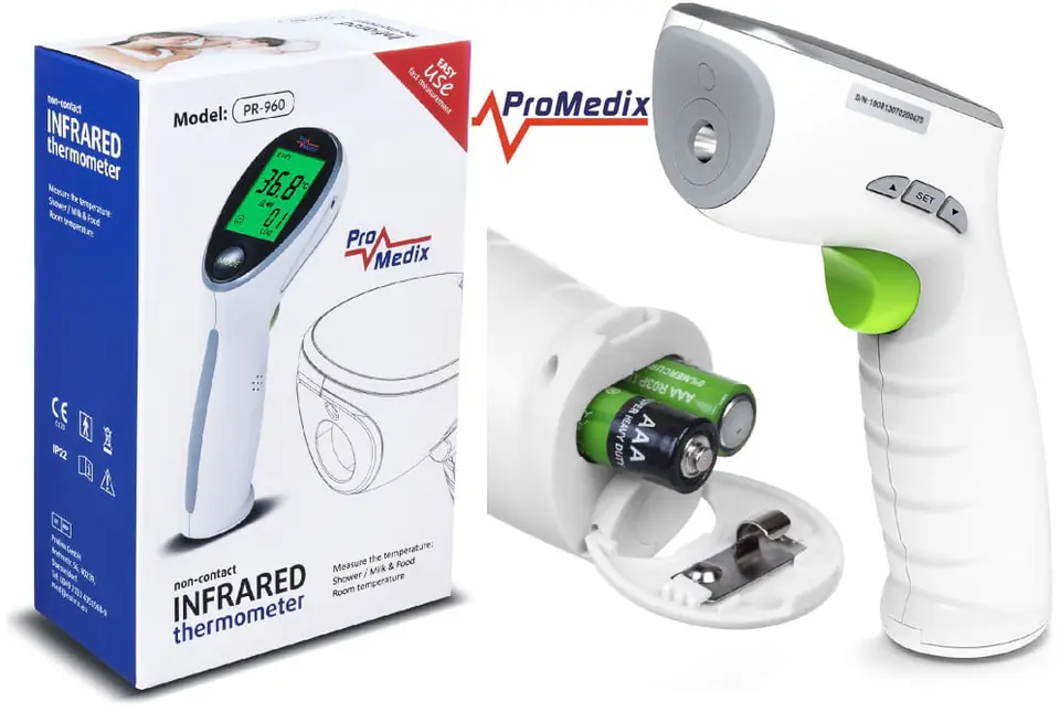 PROMEDIX PR-960 nowoczesny termometr lekarski na podczerwień