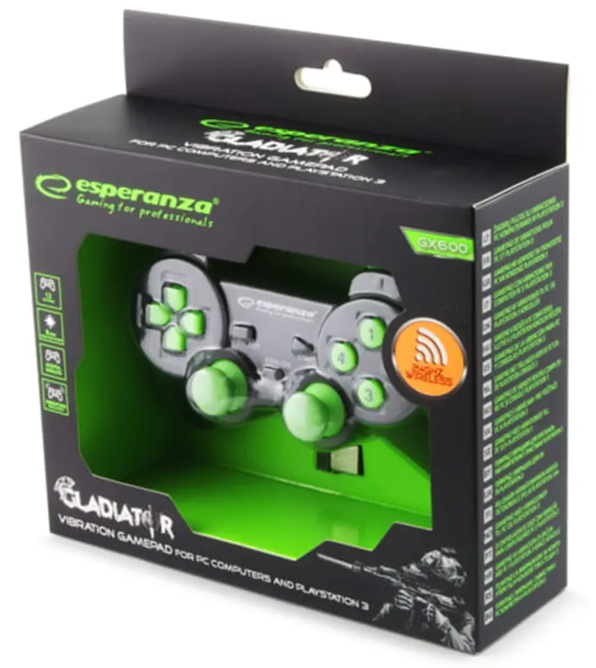 Gamepad z wibracjami do konsol PS3 oraz komputerów PC