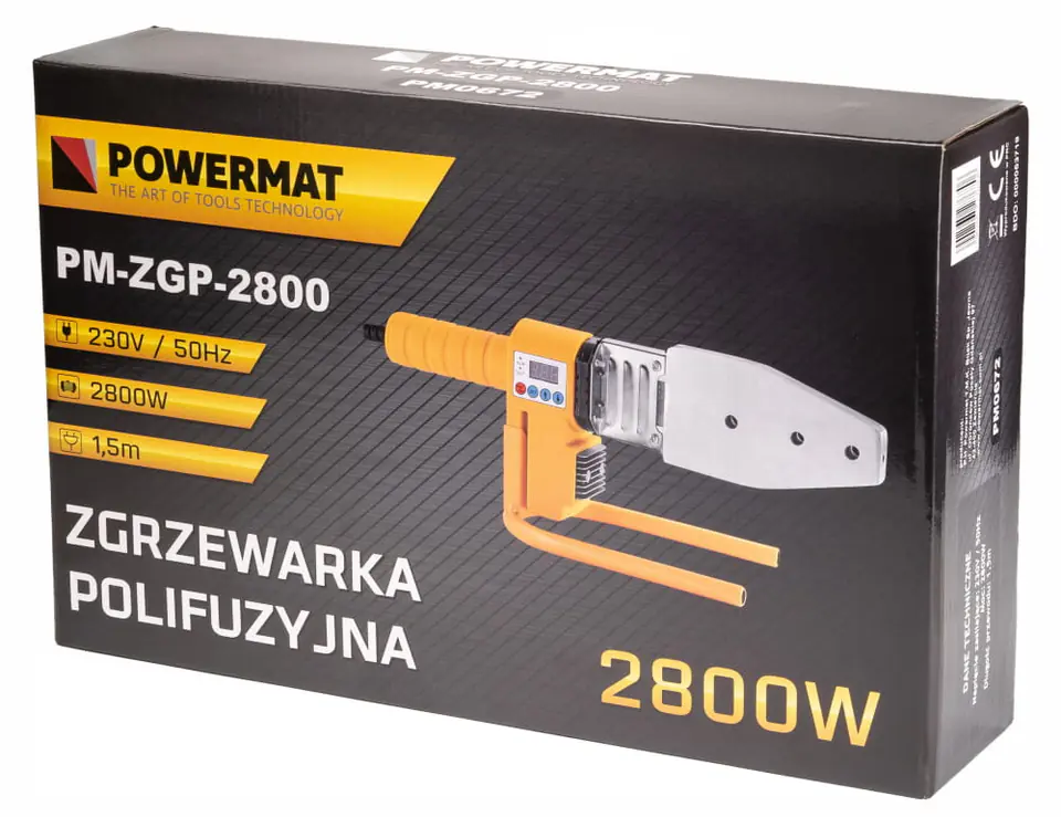 Polifuzyjna zgrzewarka do rur plastikowych 2800W LCD PM-ZGP-2800
