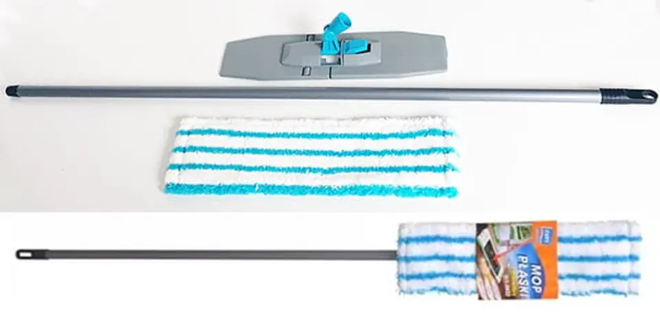 Mop płaski z mikrofibry rozłożony