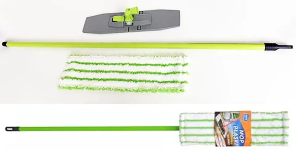 Mop płaski z mikrofibry rozłożony