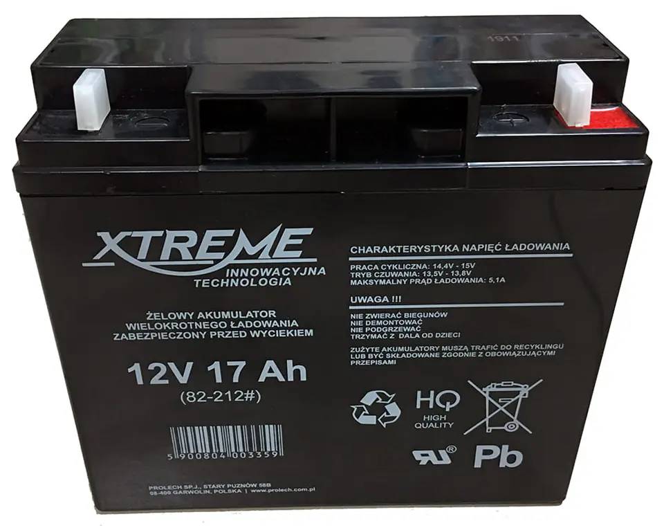 Akumulator żelowy Xtreme bezobsługowy (12 V, 17 Ah)