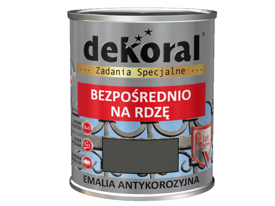 Emalia antykorozyjna Szara stal połysk