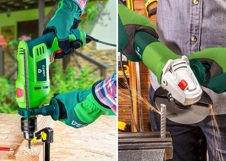 Wiertarka i szlifierka Verto w zastosowaniu