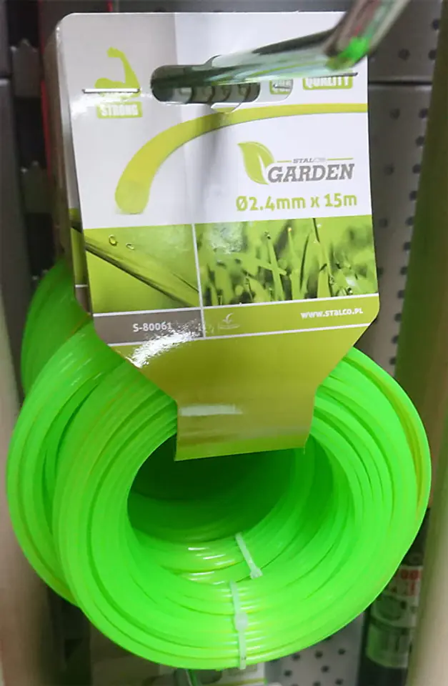 Żyłka tnąca do kosiarek okrągła 2,4mm 15m S-80061