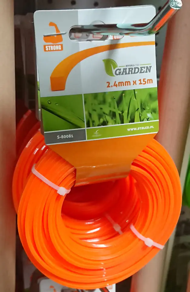 Żyłka tnąca do kosiarek okrągła 2,4mm 15m S-80081