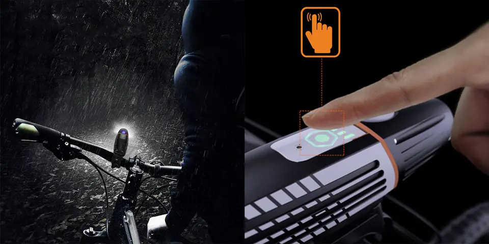 Latarka rowerowa, światło przednie