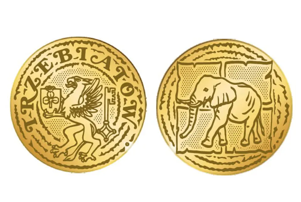 Moneta trzebiatowska „Gryf i Słoń" MonetaT