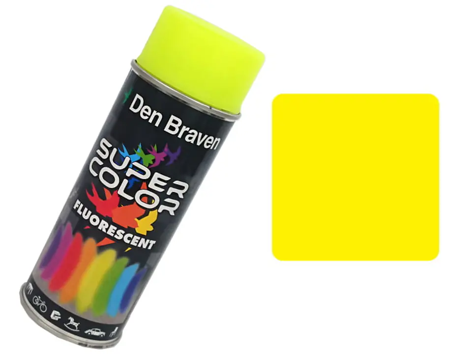 Lakier fluorescencyjny w sprayu ostrzegawczy żółty