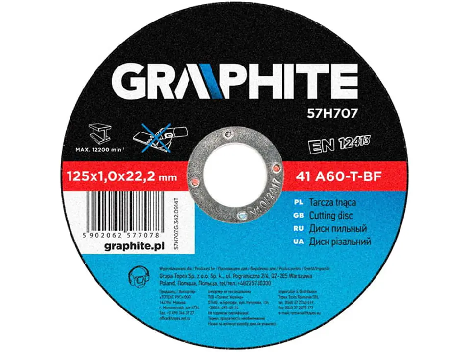 Tarcza tnąca do metalu 125mm