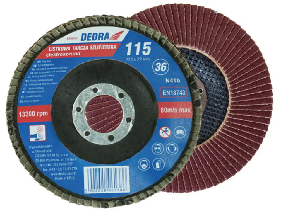 Listkowa tarcza szlifierska