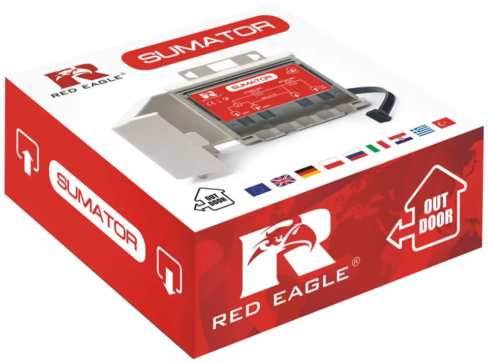 Sumator masztowy Combiner Red Eagle sumuje 2xUHF + 1xVHF