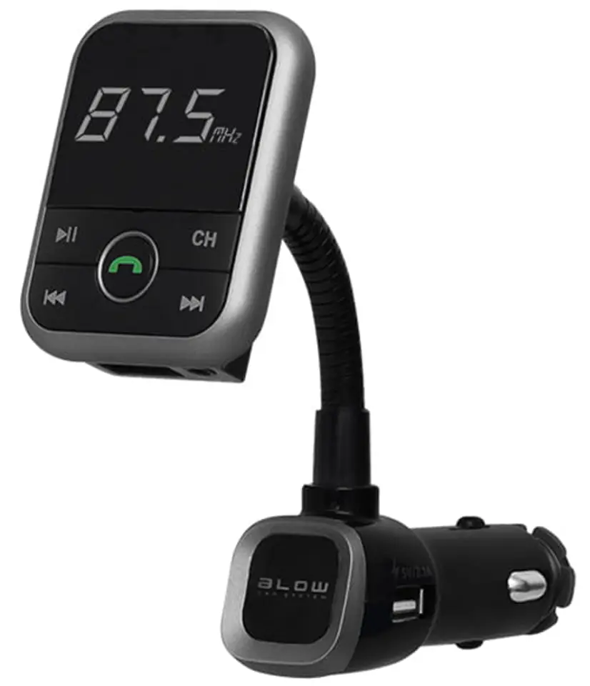 Transmiter FM zestaw głośnomówiący bluetooth