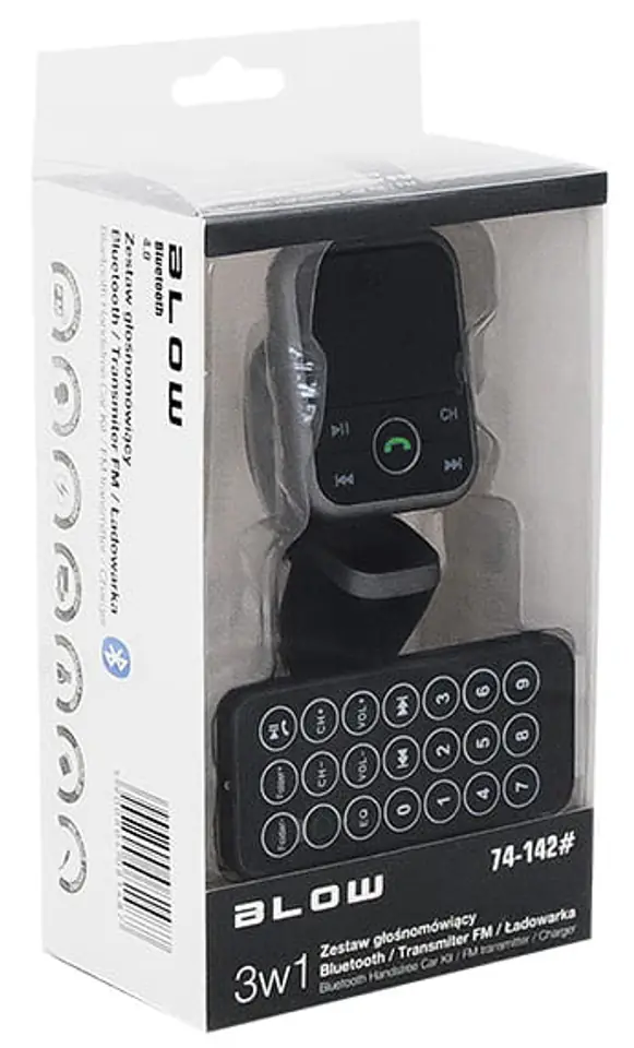 Transmiter fm samochodowy z bluetooth i USB