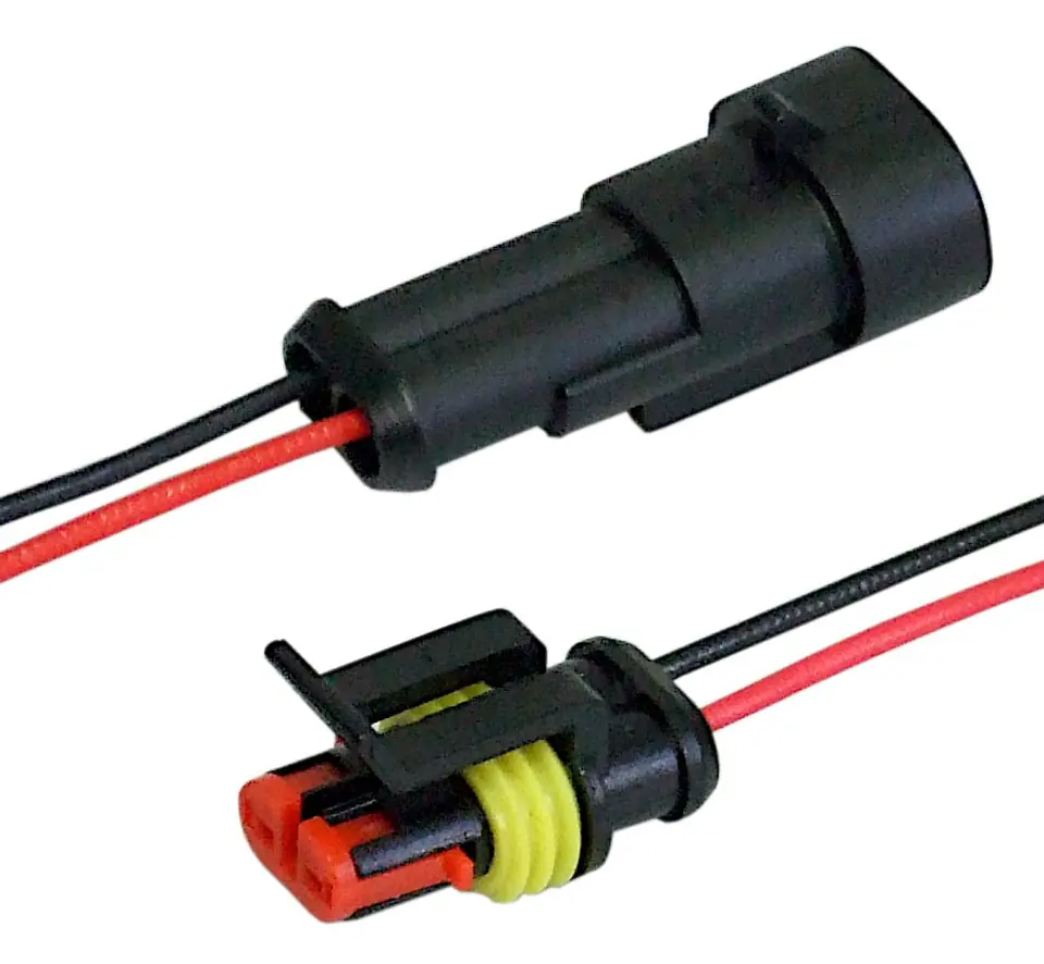 Earned Superseal 2 pin hermetic connector with cable | Wasserman.eu