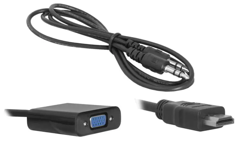 Adapter wtyk HDMI na VGA z audio