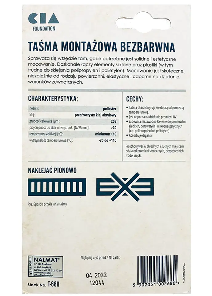 Dwustronna taśma montażowa