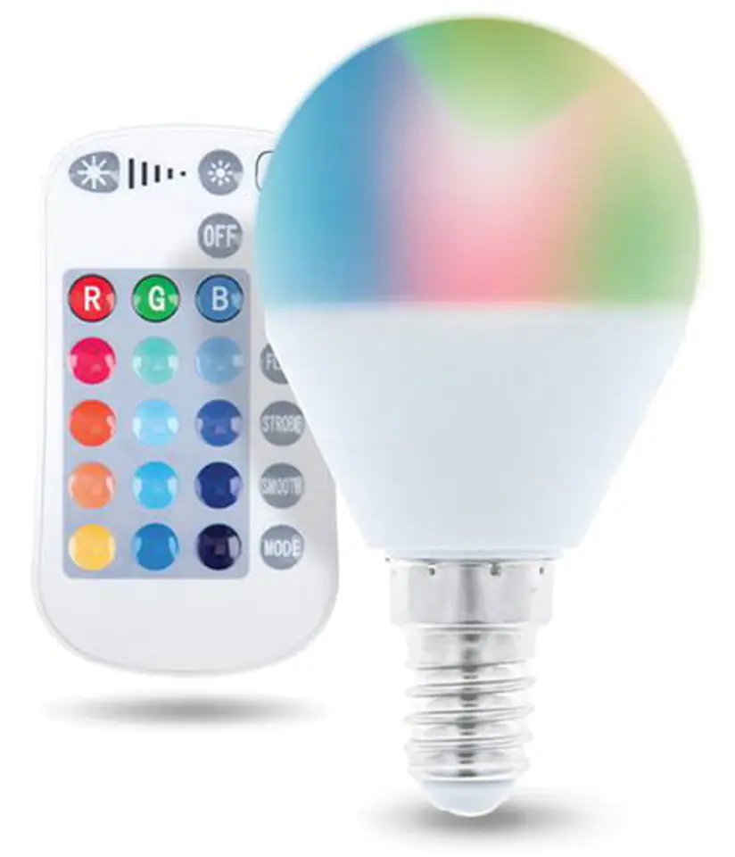 Żarówka wielokolorow sterowana pilotem
