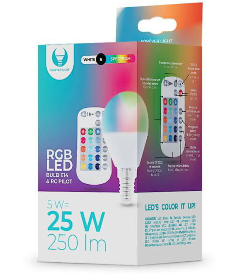 Opakowanie żarówki led rgb LXL03566